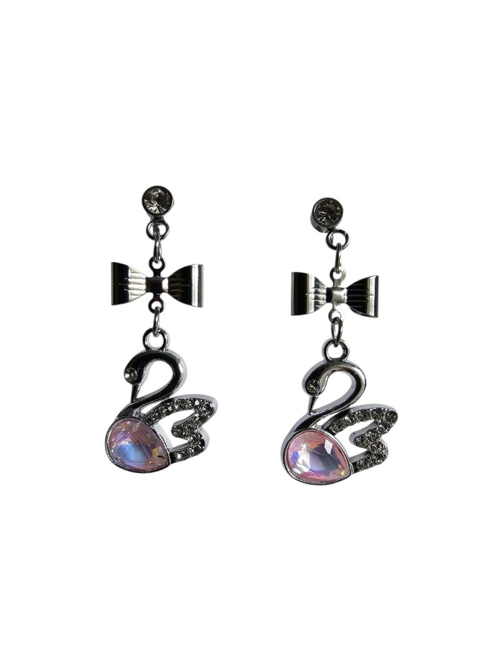 Swan Drop Earrings